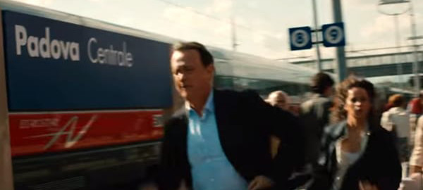 Parte del film Inferno è stato girata nella città del Santo. Online il trailer con Tom Hanks che corre in stazione a Padova.